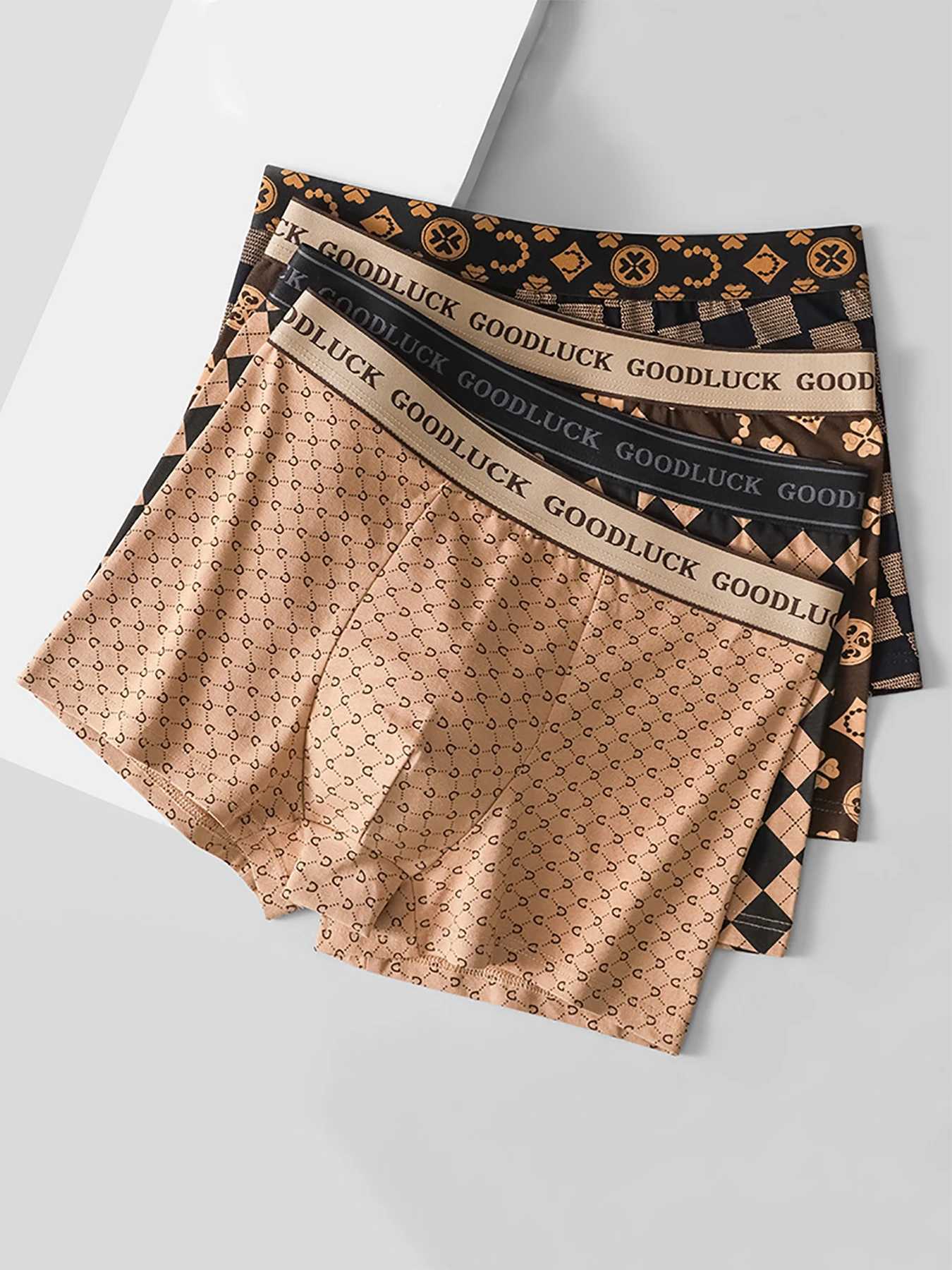 4 Pieces Trendy Men's Underwear Sports Shorts Men's Boxers Men's Underwear Boxers Summer Thin Breathable Q260921