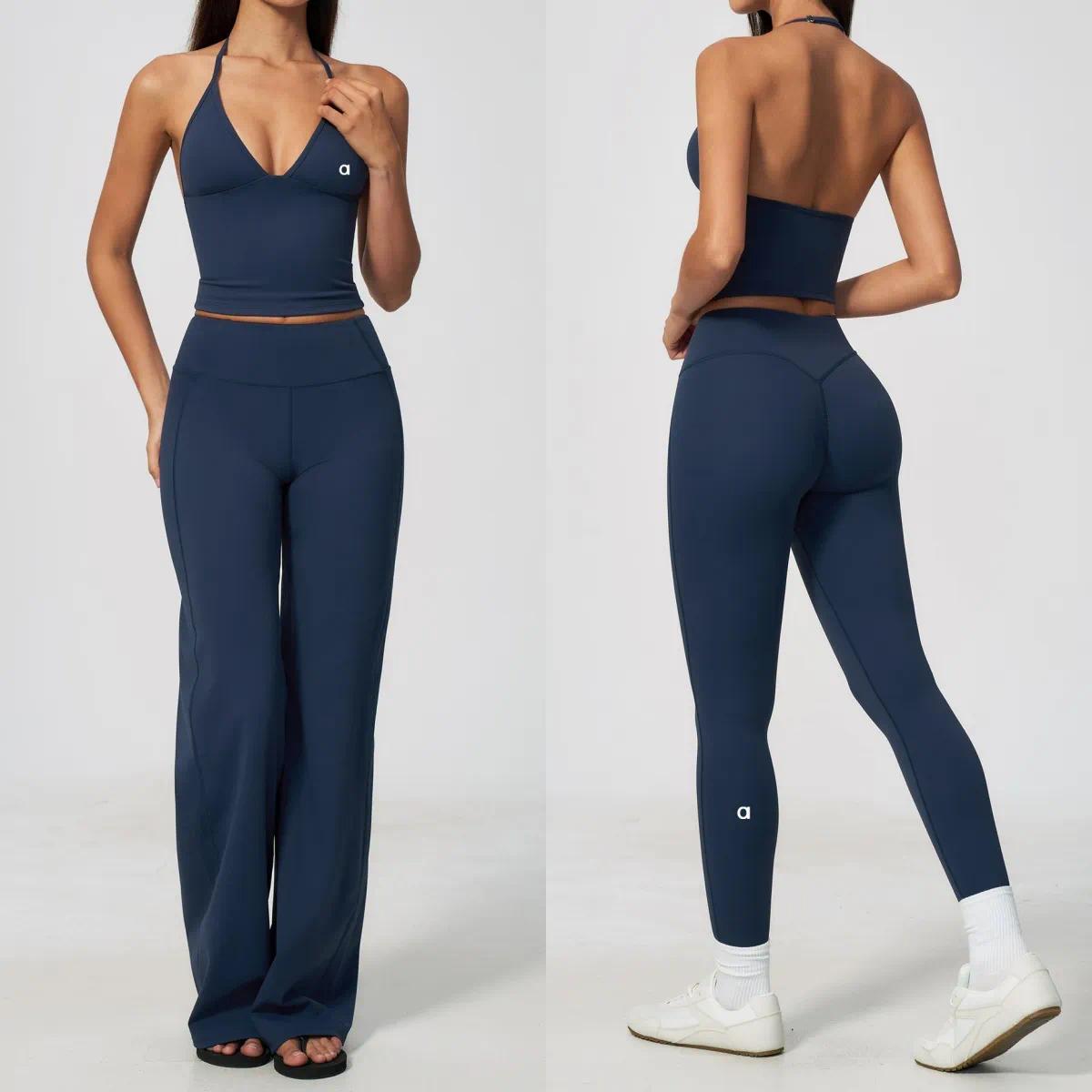 Ensemble de Yoga pour femmes deux pièces soutien-gorge de sport taille haute Leggings vêtements d'entraînement femmes fermer Lingerie pantalons d