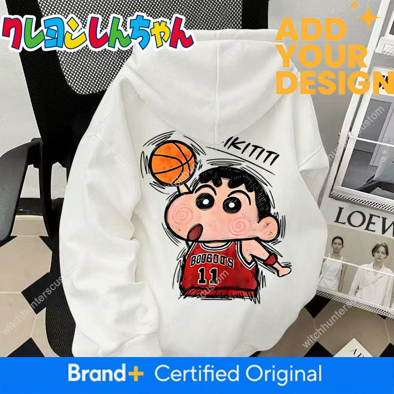 Felpa con cappuccio Crayon Shin-chan per uomo donna, nuovo pullover ampio casual versatile autunno e inverno con stampa anime 79