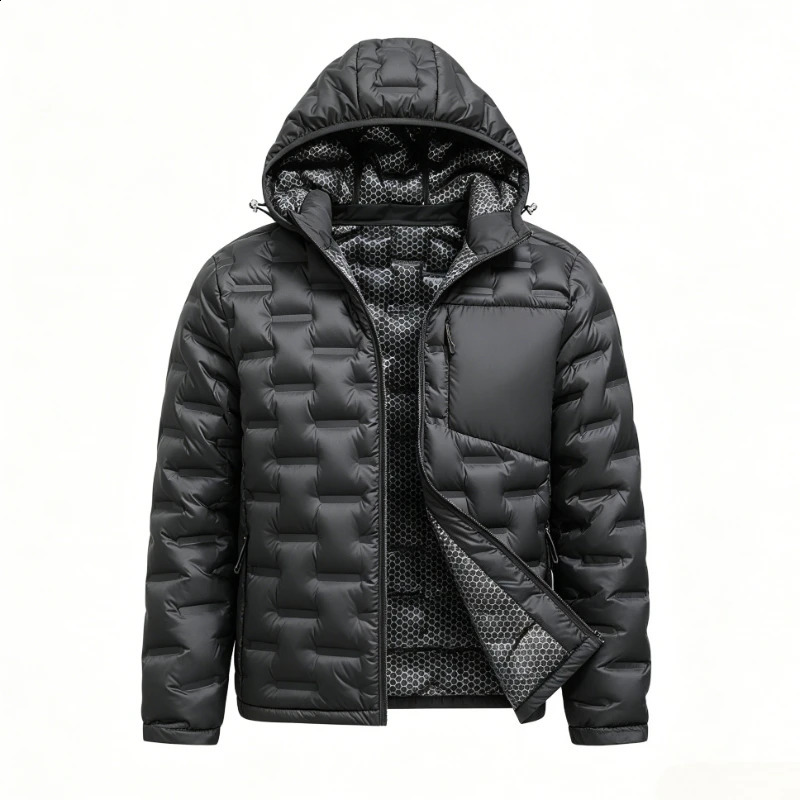 Graphene Selfheating Puffer Jacket Men Solid Windproof Pleated Padded Jackets Classical Warm Winter Down Coat Male Parkas 260920