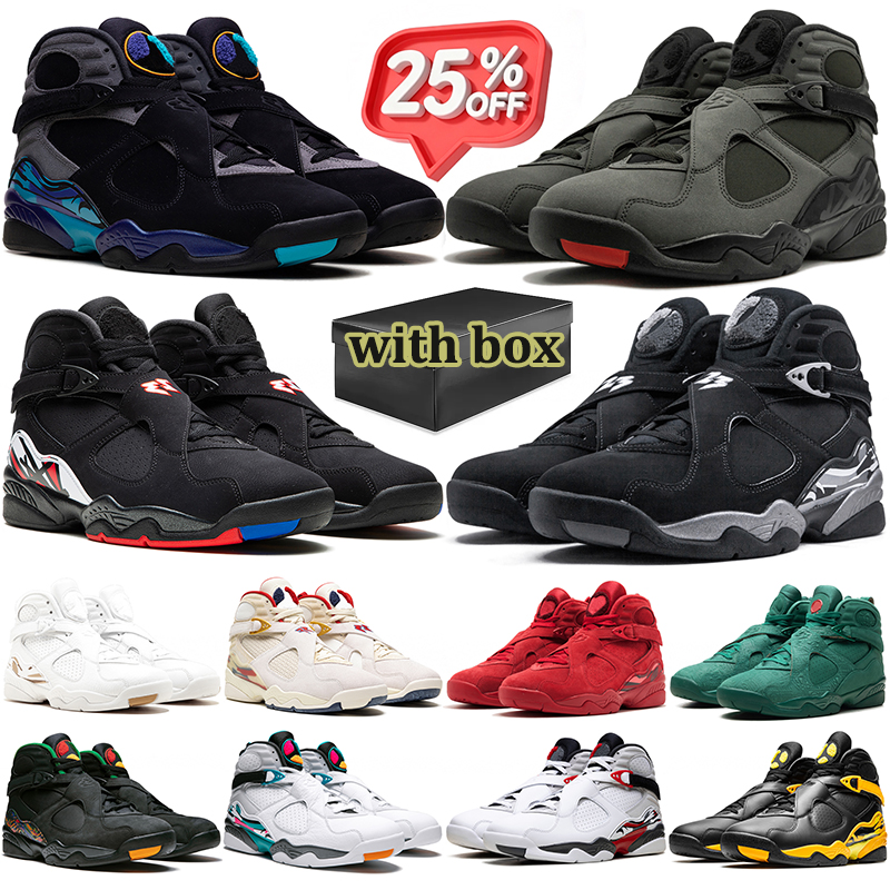 Avec boîte 8s chaussures de basket-ball 8 hommes chaussure baskets de sport Scarpe Plate-forme hommes cheville confort respirant maille sneaker