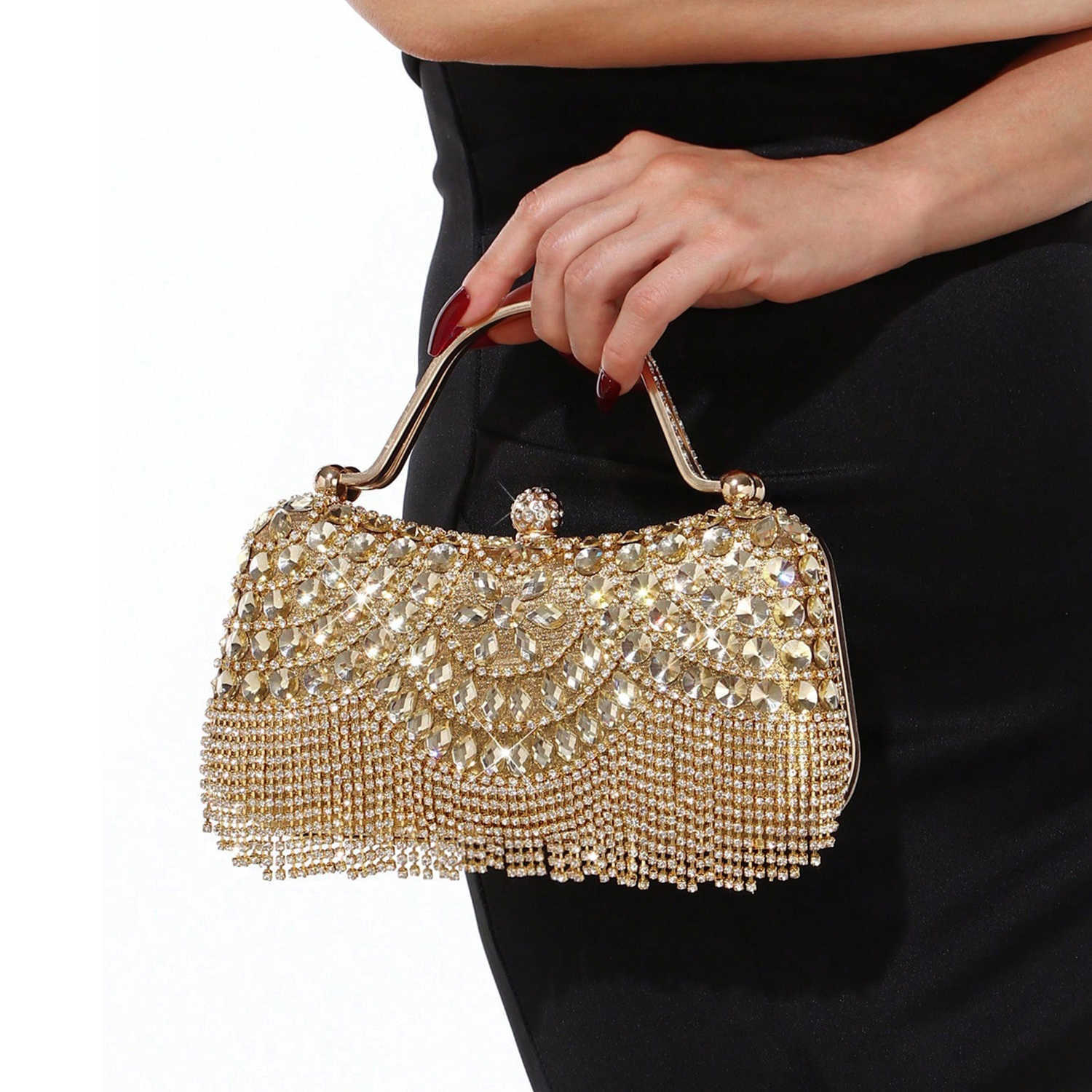 Evening Evening Bags Stylish Diamond Bag Elegant clutch for Women Wedding Party Handbag Simple and Versatile Chain Shoulder Bag/Crossbody Bag D26092