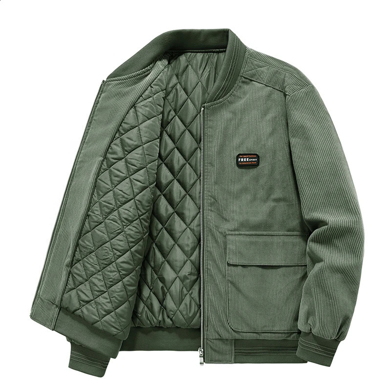 Mens Winter Jackets Fur Collar Coats Outerwear Clothing Fleece Corduroy Jacket Men's Windbreaker Thick Warm Male Parkas 2023 260920