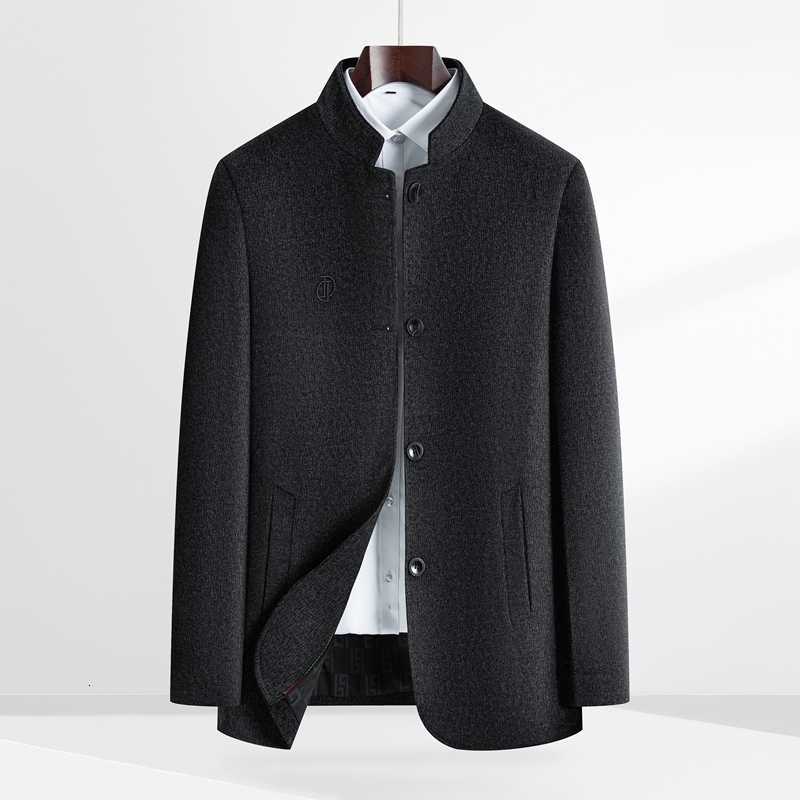 Midlife Men's Wool Blends New Men's Stand Collar Woolen Coat Dad Style Woolen Outerwear Autumn Winter Casual Men's Wear D260921