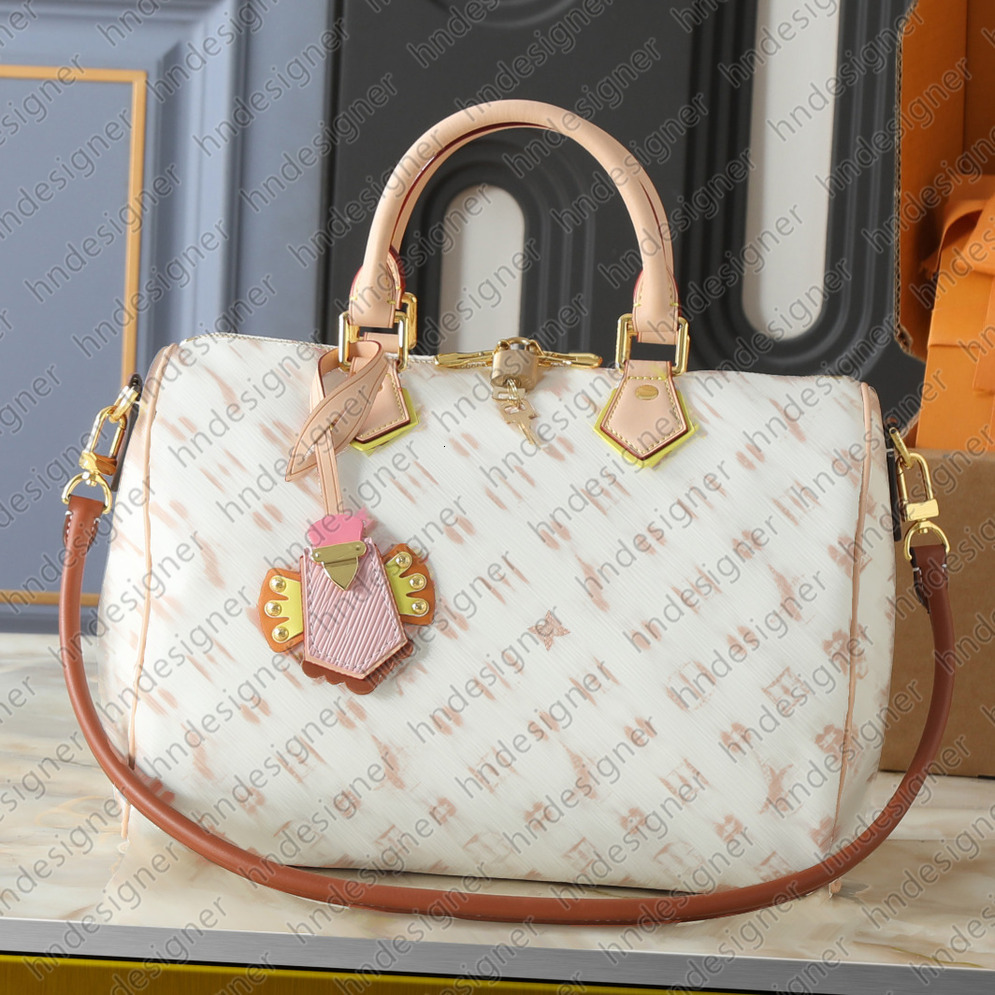 Casual Duffle Speed Soft 30 Handbags Designer Denim Boston Bag Ladies Tote Bag Pillow Top Handle Bag Luxury Travel Shoulder Bag M2A038 M40390 C04BLO