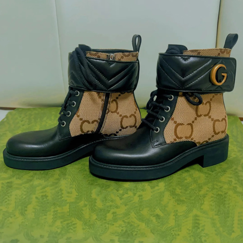 Bottes de créateurs bottes de combat de mode automne et hiver bottes à lacets en cuir synthétique talons exposés semelles antidérapantes, bottes