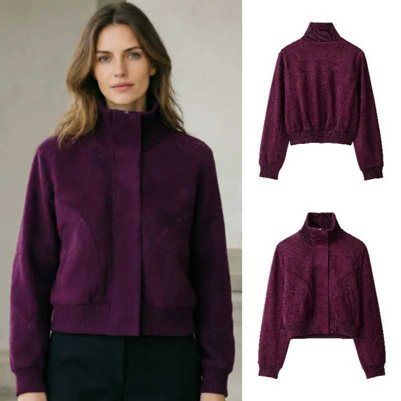 2026 Women's Jackets Women's Jacket Autumn Winter New Fashion Solid Color Short Zipper Elegant Chic Long Sleeve Coat C260921