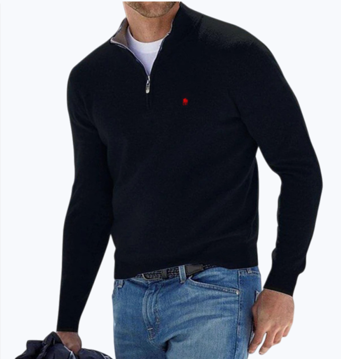 Quarter Zip Sweater pullover pull Zipper cardigan mens autumn winter clothes classic polo shirts jumper homme vest Daily home clothing old money sty