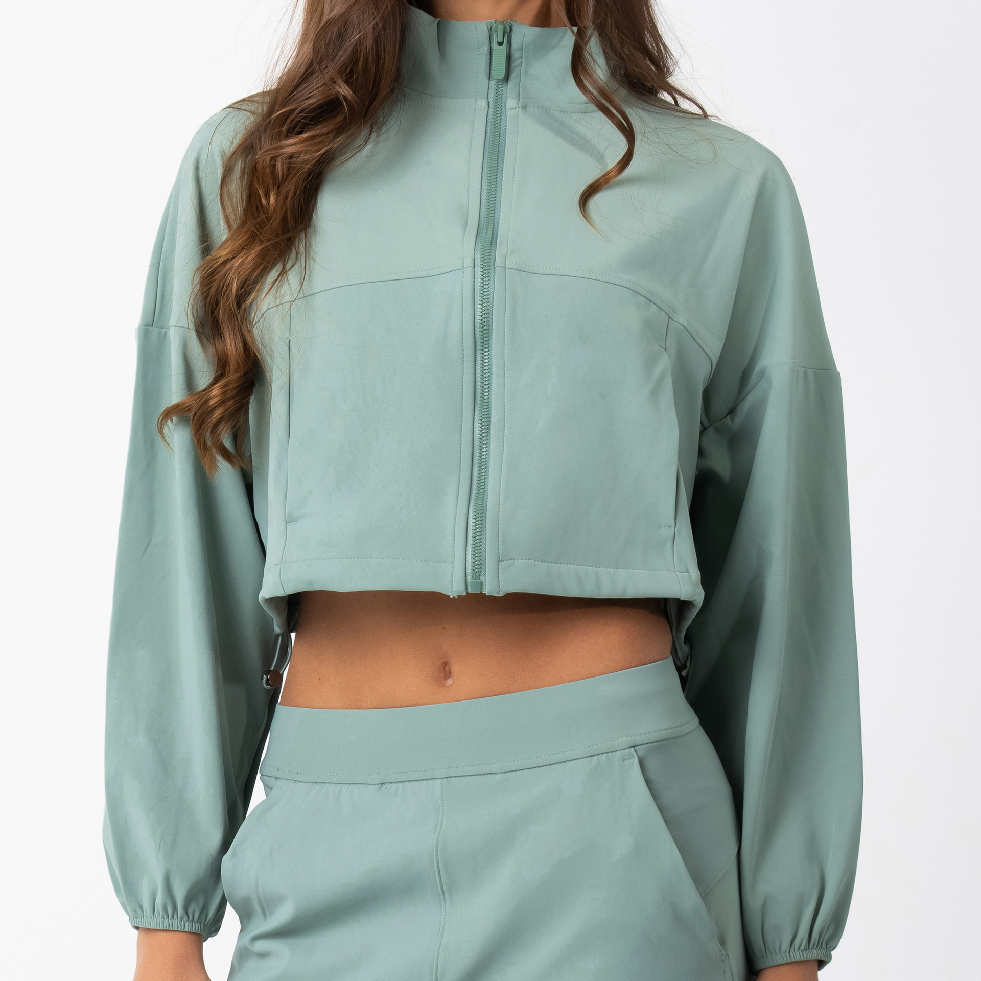 L6603-UU Veste de sport de plein air à la mode, veste courte de Yoga décontractée ou pantalon de survêtement taille haute décontracté, pantalon à