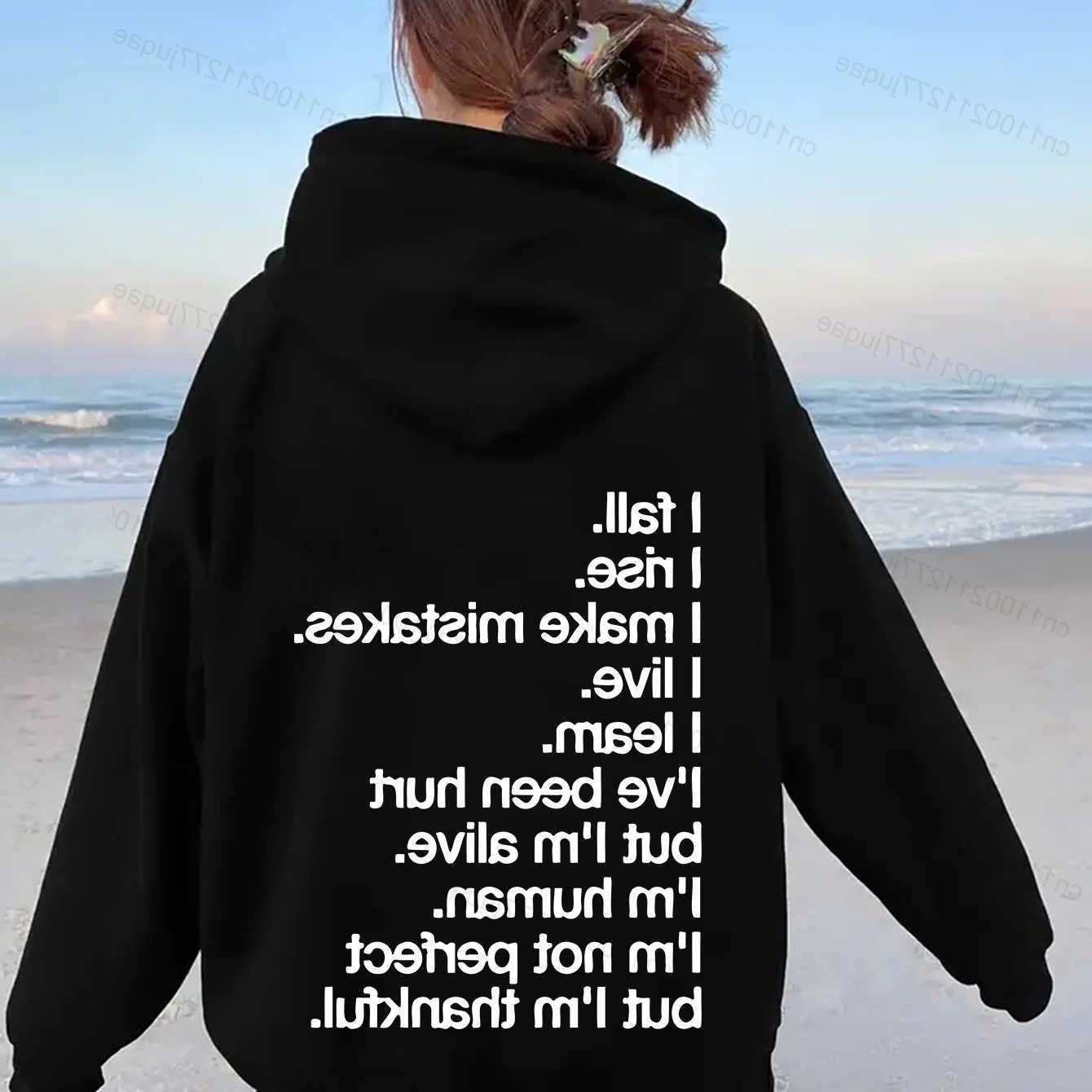 Attitude Men's Hoodies Sweatshirts Women and Teen Quotes Print Hoodie Long sleeve Pullover Fashion Clothing Casual Female Autumn Winter Fashion