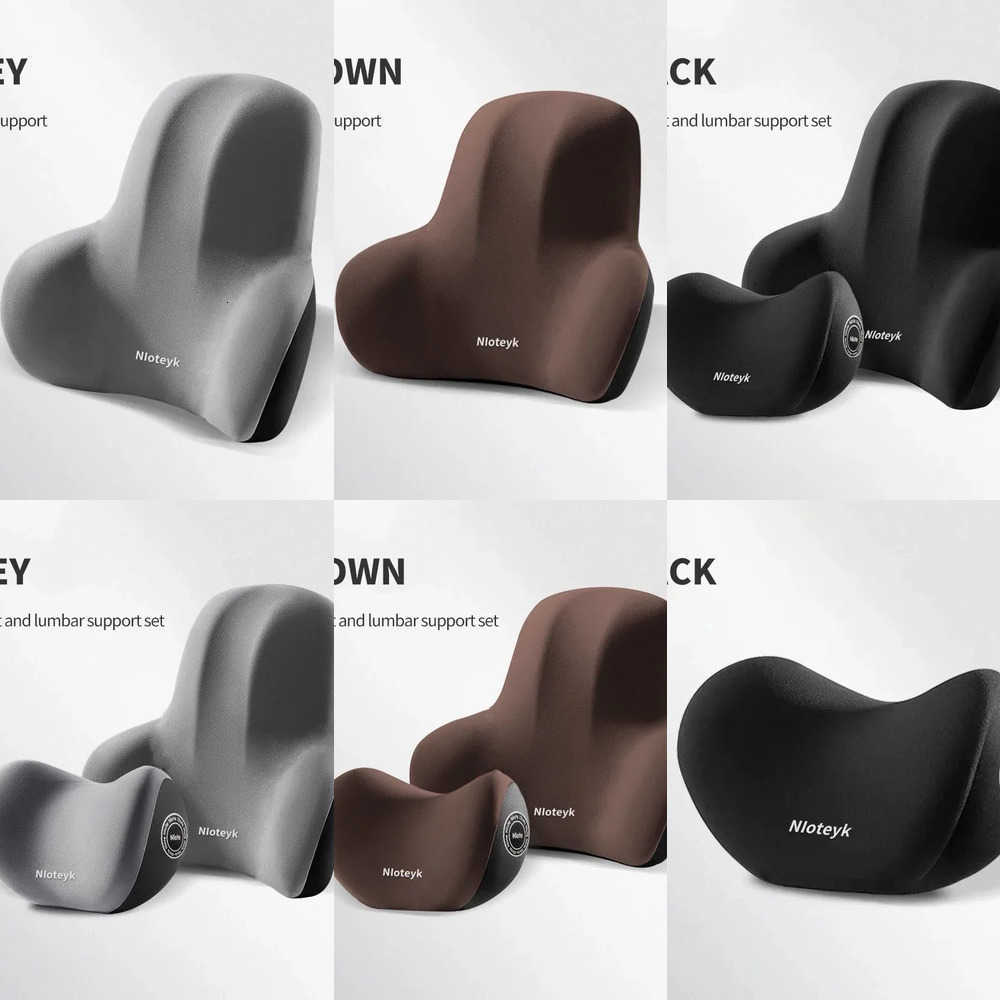 Seat Covers Car Car Neck Cushion Memory Foam Car Lumbar Support For Car Supplies Universal Neck Pillow Waist Cushion Car Seat Car Assesories J260919