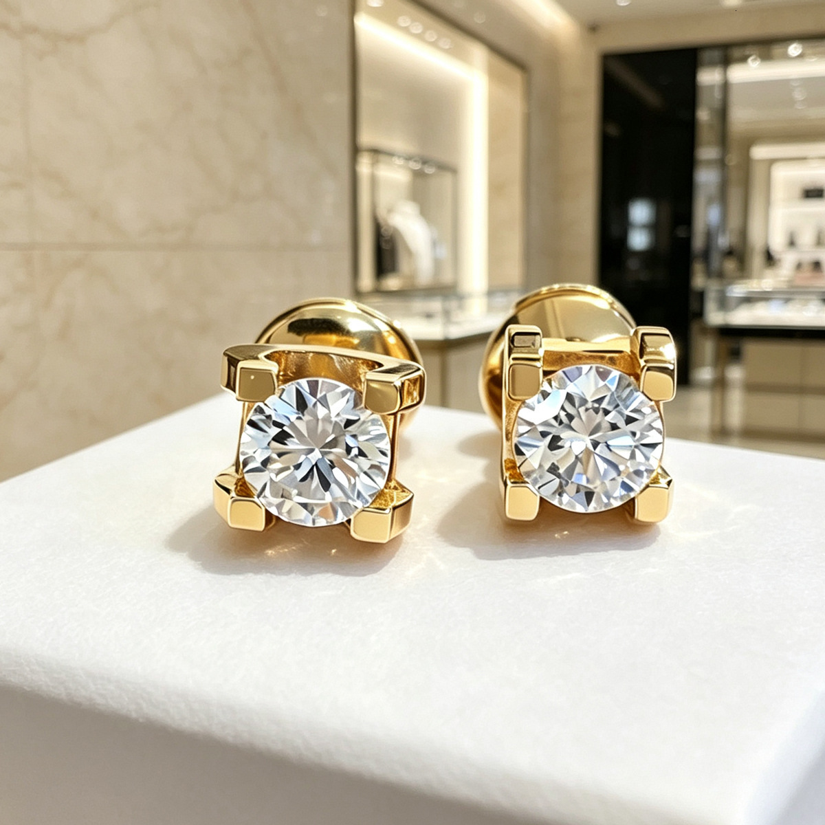 designer 26 New Bull Head 70-point Earrings: Light luxury, fashionable, high-end, elegant, classic, versatile for everyday wear, factory direct sale