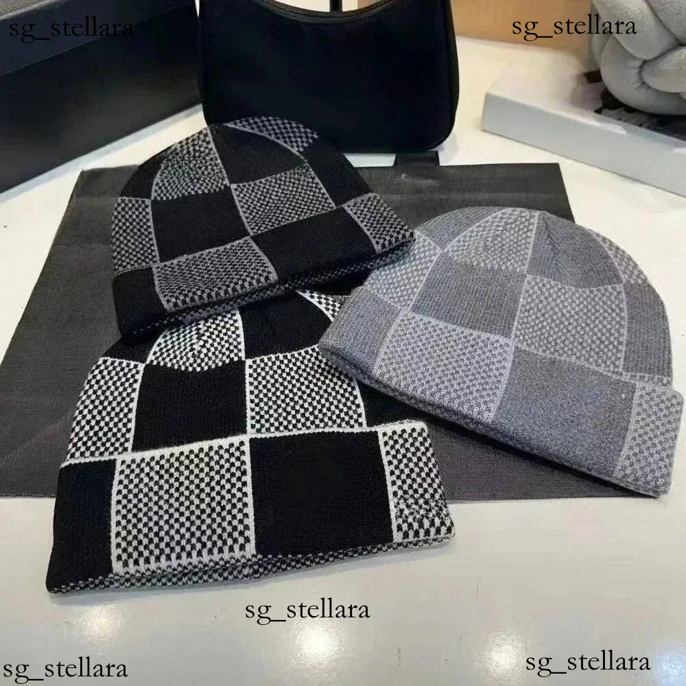 Warm Knitted Hat Winter Outdoor Unisex Fleece Lined Cuffed Scarf Design Fashionable Sporty Luxury Style Geometric Embroidery 260119 Hot