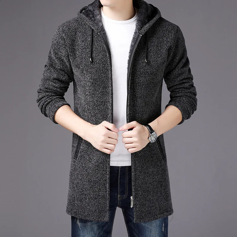 2026 Autumn Men's Long Sleeve Sweatshirts for Men with Zipper Hooded Mens Oversize Winter Top Jacket Coat Warm Streetwear 260920