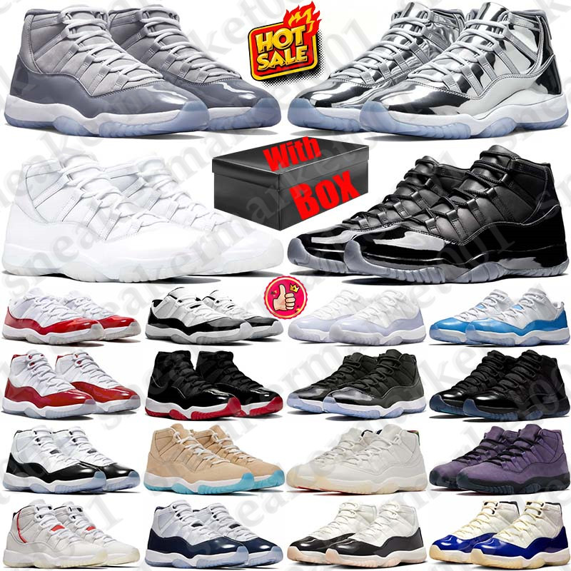 Free Shipping With Box Basketball 11 11s lows Shoes Designer Sport sneakers Gamma Blue for shoe mens womens Space Jam high UNC d h gate Cool Grey br