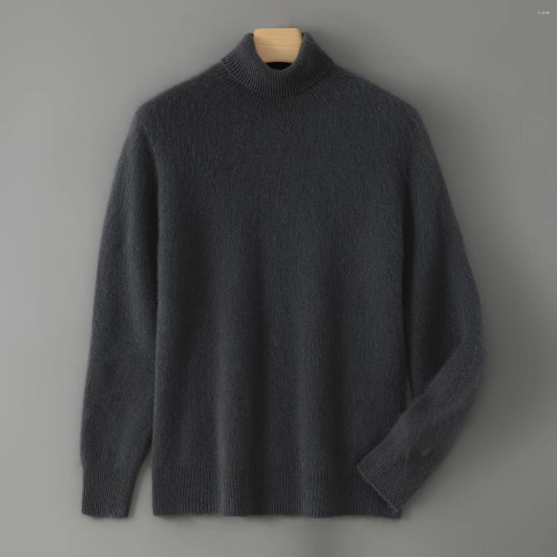 Wool Men's Sweater Fashion Basic Turtleneck Cashmere Autumn Winter Soft Warm Thick Clothes Causal Pullover Knit