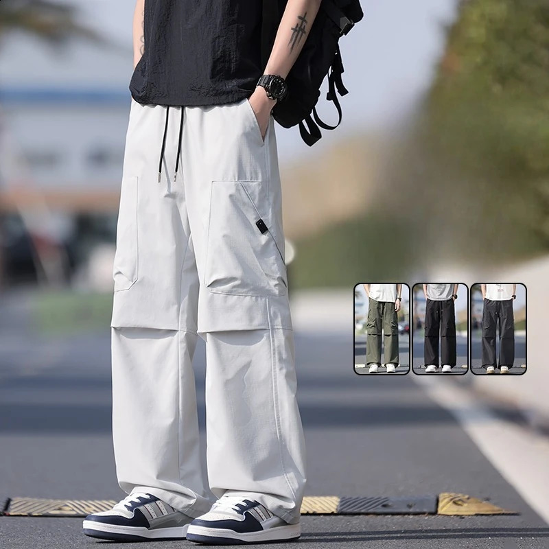 Summer Workwear Pants Man Cargo Spring Waterproof Tactical Hiking Outdoor MultiPockets Combat Joggers Trousers Male 260920
