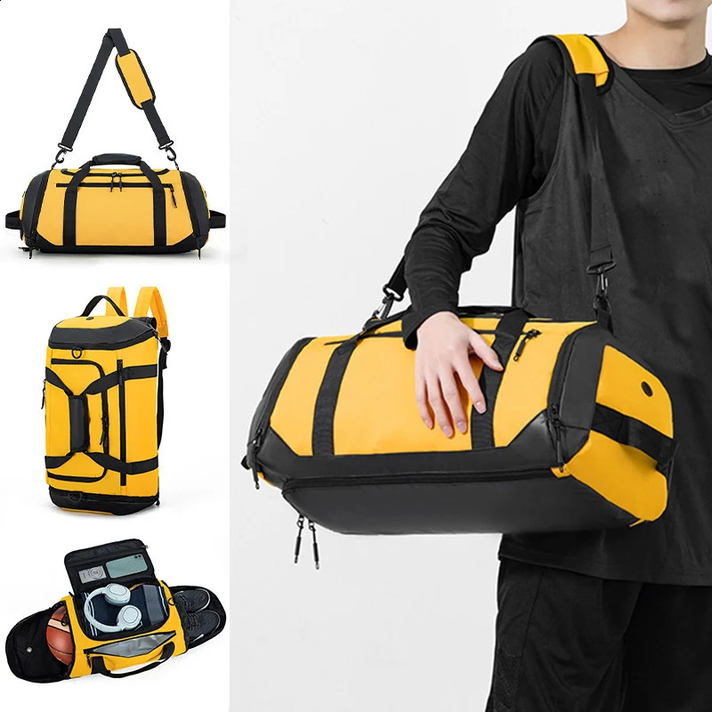 Zaino sportivo da uomo Borse da palestra impermeabili Borsa a tracolla per allenamento fitness Separazione bagnata e asciutta Zaino da basket Borsa
