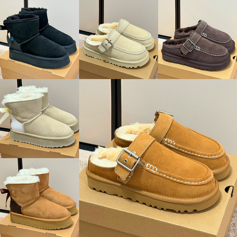 With Box Designer Boots Ultra Mini Bow Boot Goldenstar Winter High Quality Evelina Clogs Tasman Tazz Slippers Platform Women Sneakers Fur Slides Sue