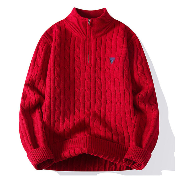 Horse sweater New designer men quarter zip knit sweaters mens polo Sweater pullover half zipper luxury casual small jumper autumn wool women hoodie