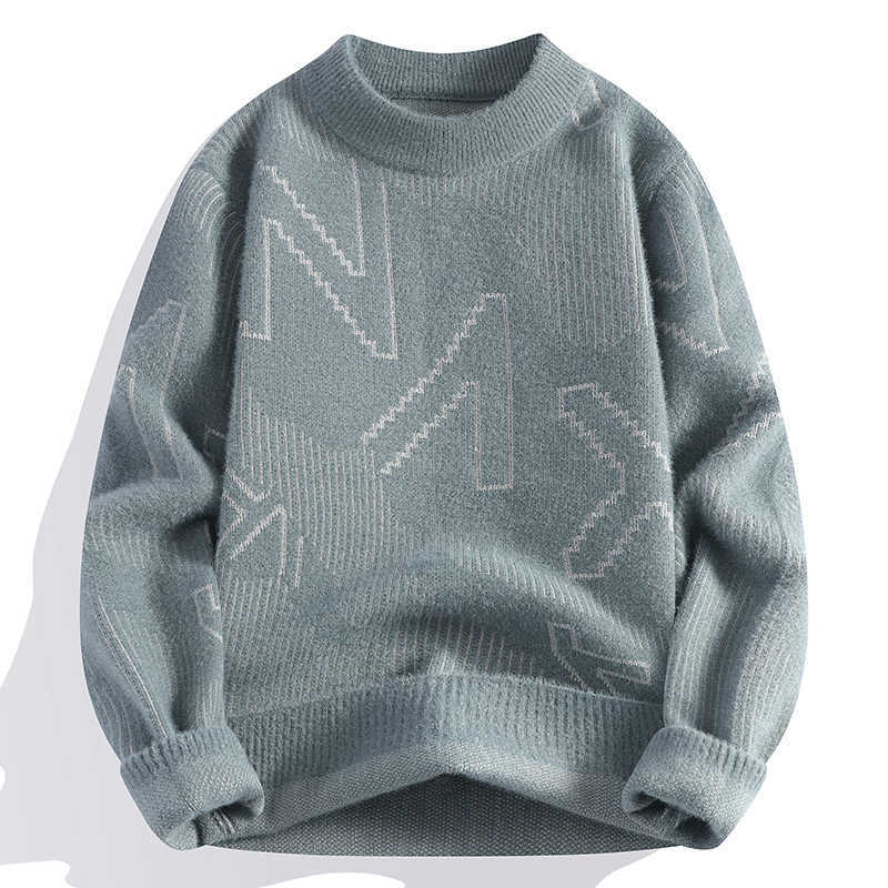 Autumn-Winter 2026 New Men's Sweater Fashion Casual Half-Neck Knitted Base Shirt S260921U0FN