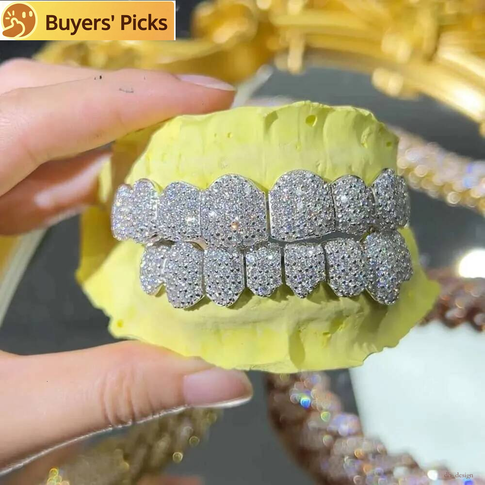 2026 Custom Fit VVS Moissanite Diamond Personalized Hip Hop Style Dental Jewelry Sterg Sier Iced Out Grillz for Teeth