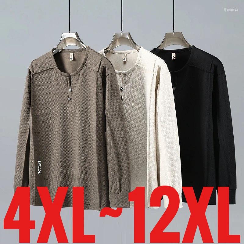 Extra Big Size 12XL Men's Casual Sweatshirt Pullover Male Plus 5XL 6XL Coffee Plain 4XL 7XL 8XL 9XL 10XL Fat 120kg 127cm Chest