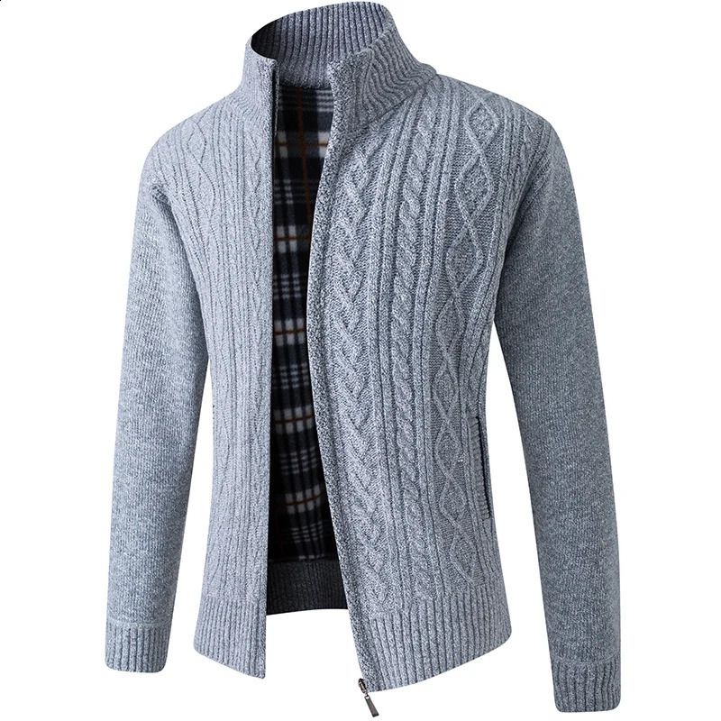 Men's Sweaters Autumn Winter Warm Zipper Cardigan Sweaters Man Casual Knitwear Sweatercoat male clothe 260920