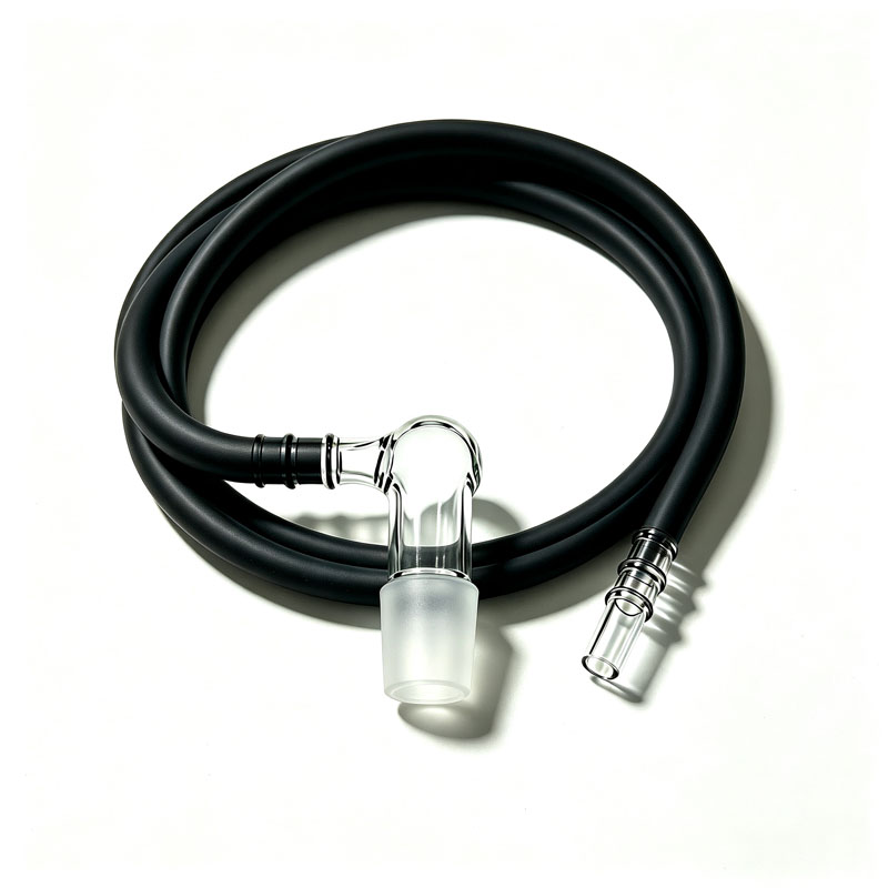 Black 3 Ft Whip assembly 14mm 18mm Male Fit For Arizer XQ2 Extreme Q and Other Mini Hookah Glass Bong