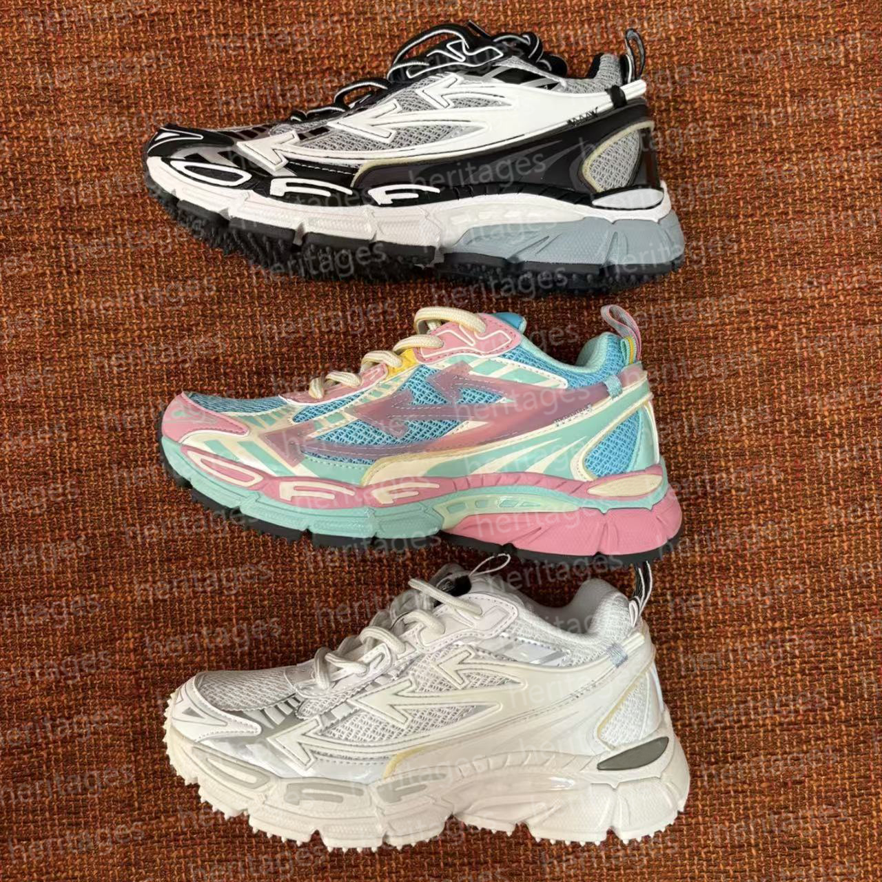 Be Right Back Out Of Office Sneakers Casual Shoes Off Wihte Shoes Off White Shoes Designer Men Women Shoes Color Blocking Mesh Fabric Calfskin With