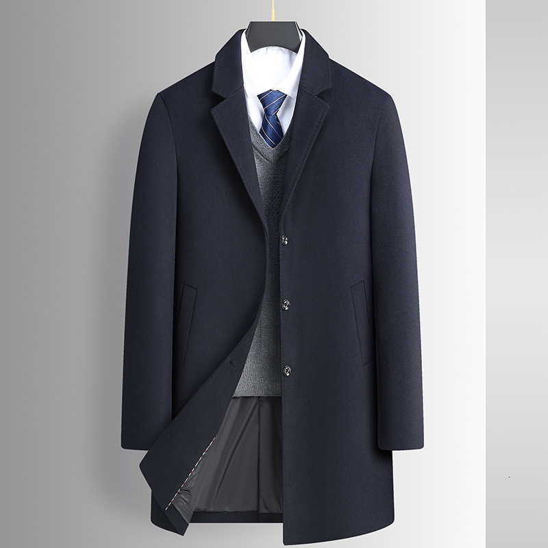 Arrival Men's Wool Blends New Fahsion Suepr Large Autumn Winter Medium Long Suit Collar Woolen Coat Men's Windbreaker Coat Plus Size XL-7X