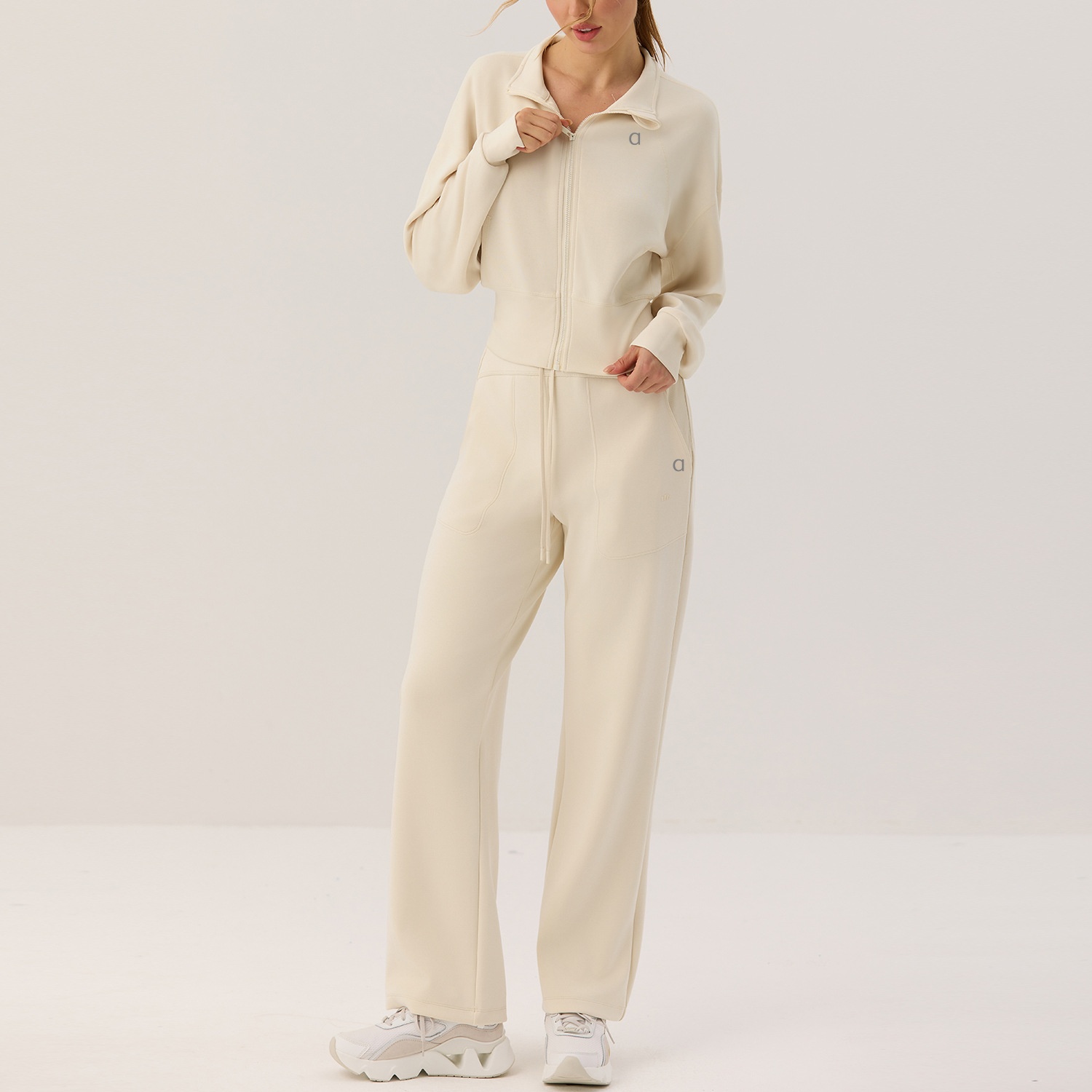 A2973 Femmes 3D argent course Fitness Yoga costume loisirs sport cardigan à fermeture éclair veste manteau automne et hiver taille haute droite p