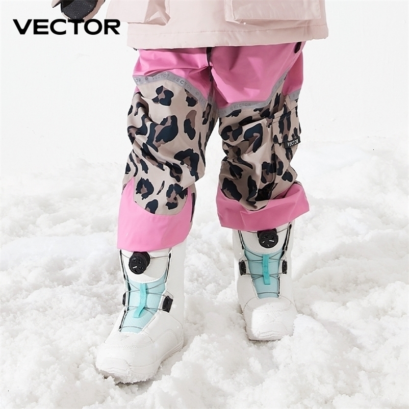 VECTOR Winter Ski Pants Children Outdoor High Quality Windproof Waterproof Warm Snow Trousers Snowboarding 260920