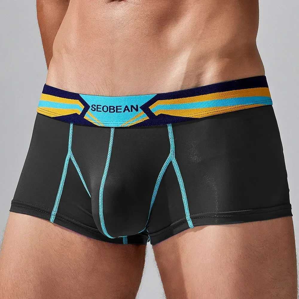 SEOBEAN Men's Sheer Boxer Briefs Nylon Low-Rise Underwear Lightweight Breathable Fashion Stylish Thin See-Through 230215 412114 Q260921