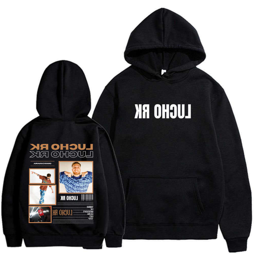 Rapper Sweatshirts Men's Lucho Hoodies Rk Album Tour 2025 Graphic Hoodie Men Women Hip-hop Fashion Pullover Long-sleeved Thick Casual Harajuku