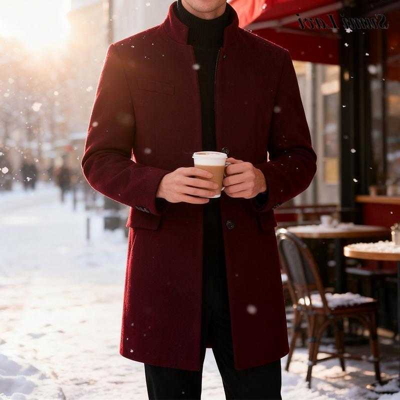 Wool Blends 2025 Autumn Men's Winter New Casual Outerwear Mens Vintage Solid Color Thick Woolen Jackets For Men Daily Leisure Overcoats D260921