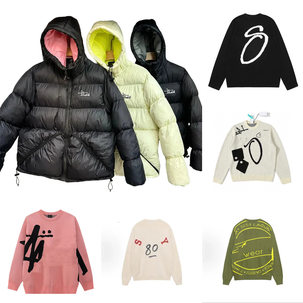 Designer men's jacket sweater sweater hooded embroidery thickened winter warm down jacket with zipper two-color design jacket size M-XXL