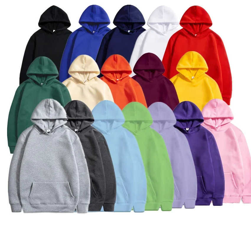 Men's Men's Hoodies and Sweatshirts Women's Solid Color Pocket Hoodies Sports Fitness Sweatshirts Fashionable Casual Pullovers Multi