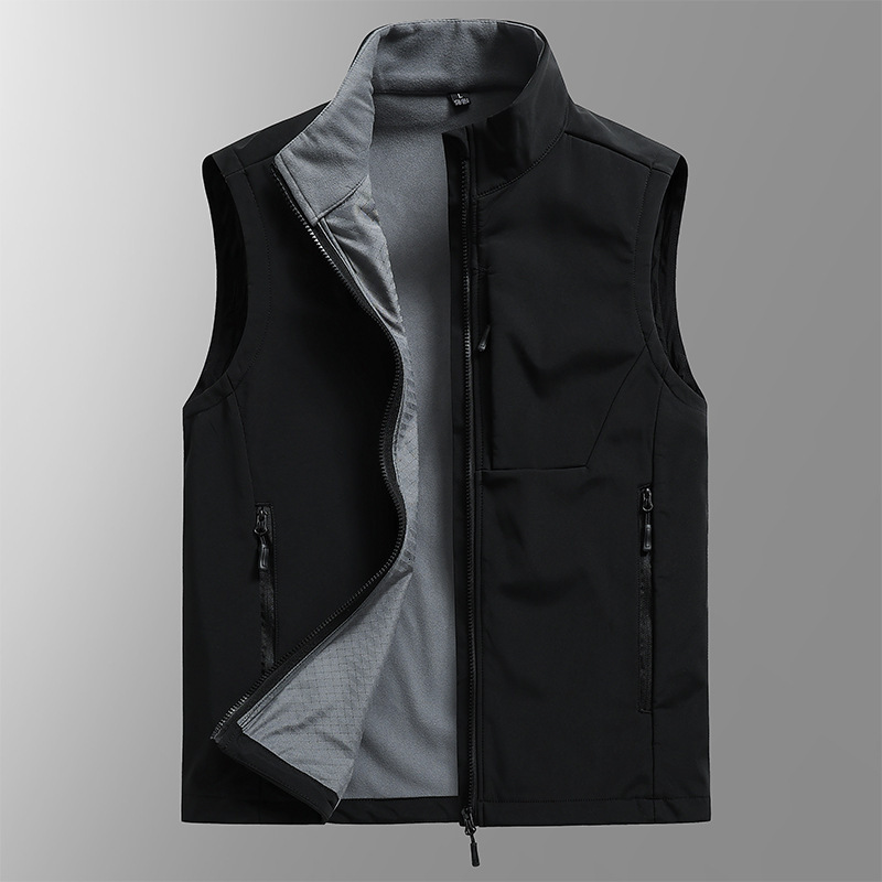 Autumn Working Vest Men Fleece Windproof Self-Storage Running Vests Unisex Mountaineering Camping Hiking Sleeveless Jacket J260921