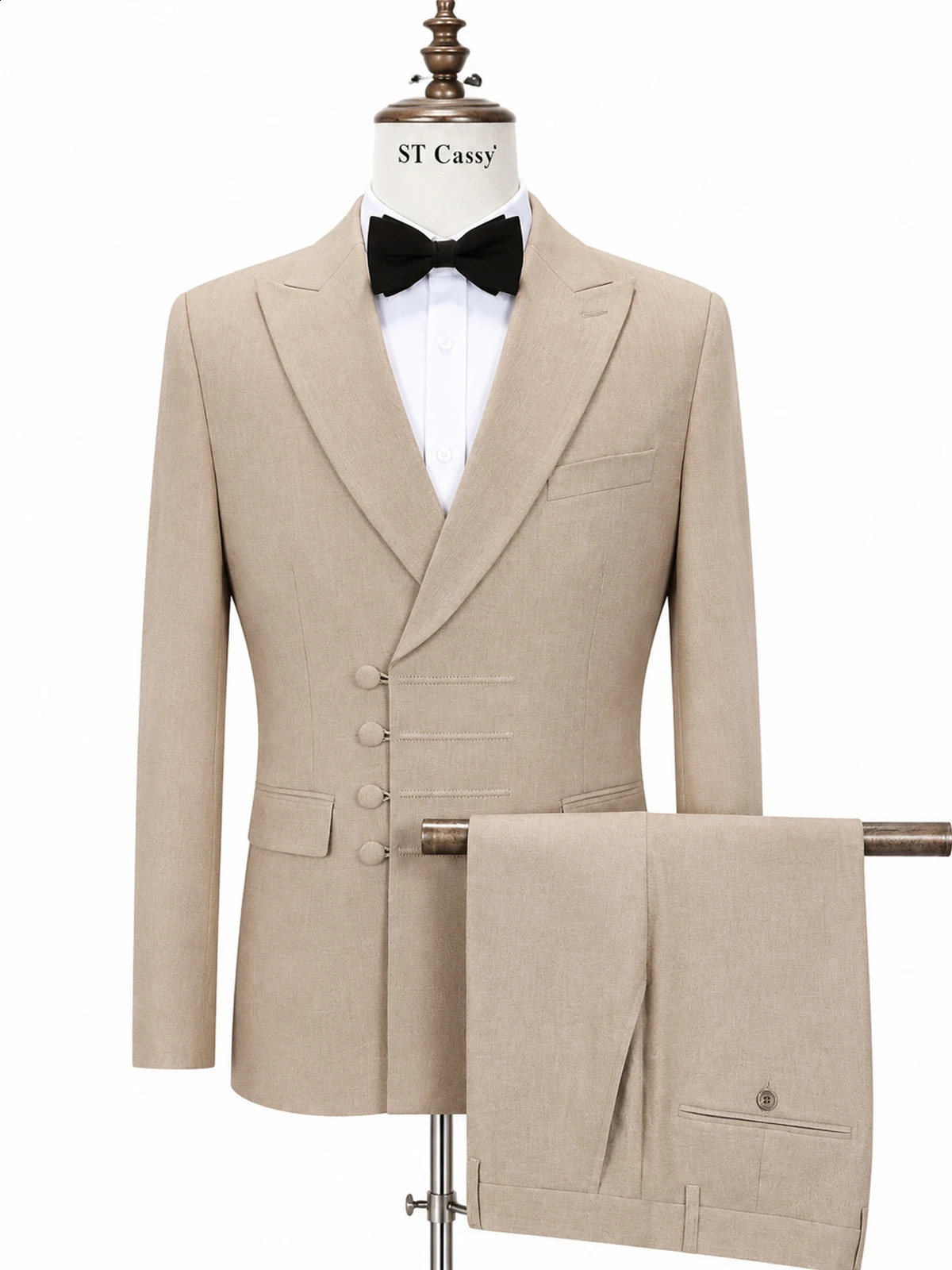 ST Cassy Abiti da uomo eleganti per matrimonio Slim Fit doppio petto Bottoni multipli Casual Business Abito in due pezzi Vestito da festa 260920