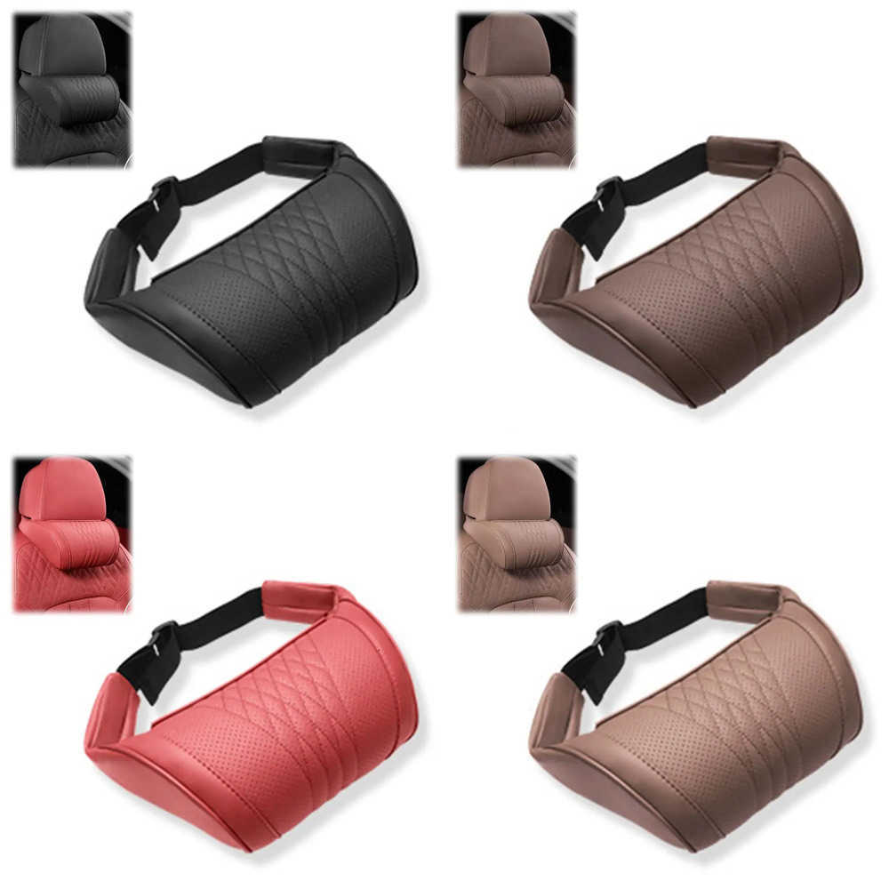 Car Covers Car Seat Headrest Neck Support Seat Lumbar Support Design S Class Soft Universal Adjustable Car Pillow Neck Rest Cushion High Quality J26