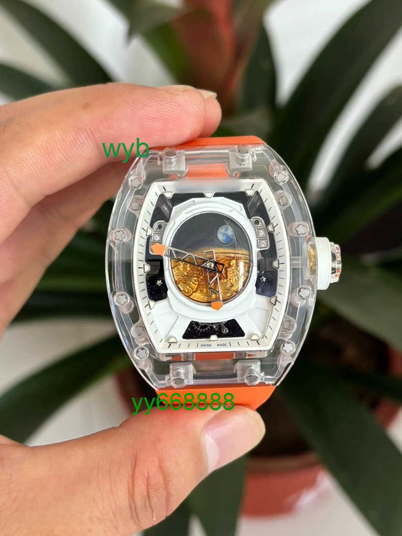 Watches Luxury Watch R 52-05 Astronaut Transparent Crystal Mars Mission Automatic Mechanical Watch Men's Watches R M 5205 Wristwatch Sport Watc
