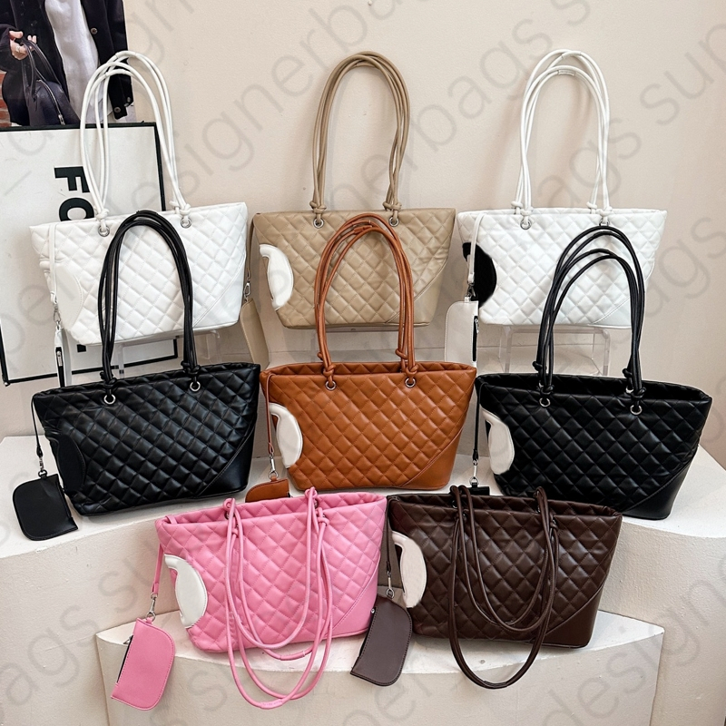 Designer Bag Leather Tote Large Capacity Single Shoulder Handbag Women Luxury brand Quality Black Pink Commuter Totes