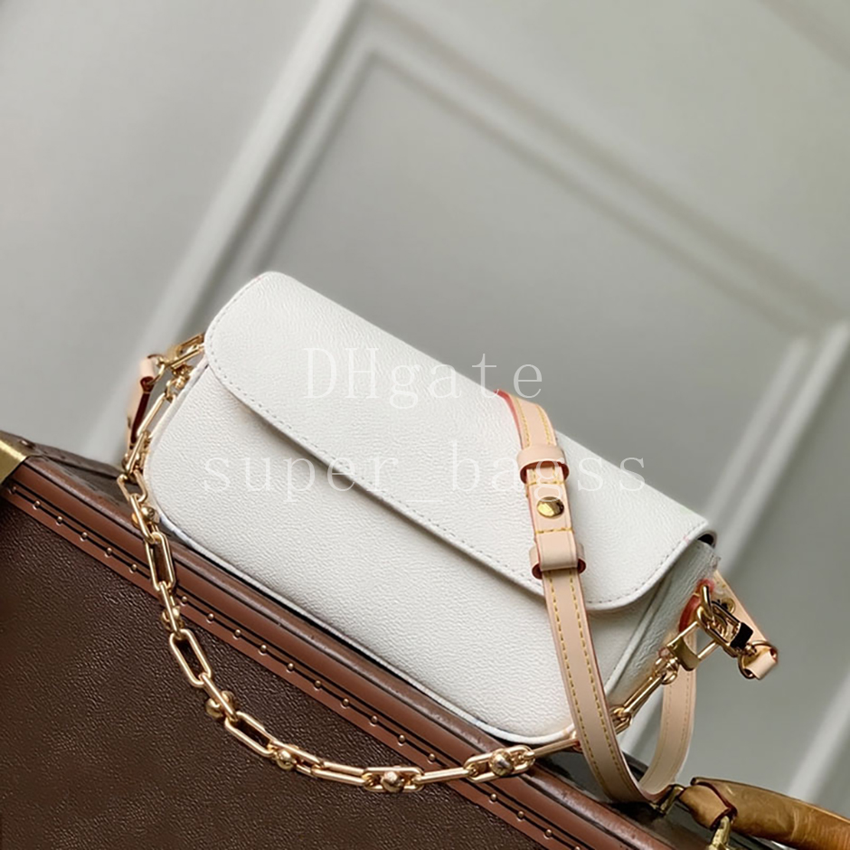 TM Wallet On Chain Ivy Clutch Handbag 23.5CM Luxury Master Quality Multicolor Coated Canvas Designer Shoulder Evening Bag with Gift Box LW01B