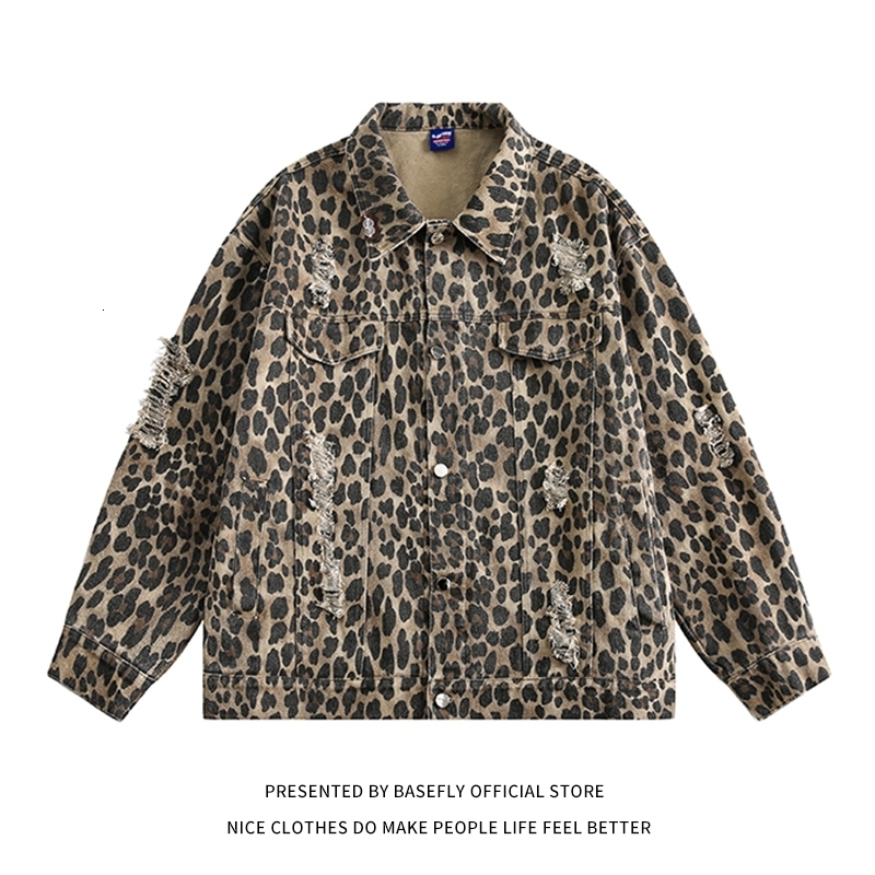 Arrival Cotton Denim Spring Autumn Leopard Print Women Bomber Jacket Unisex High Streetwear Casual Chic Coat Vintage 260918