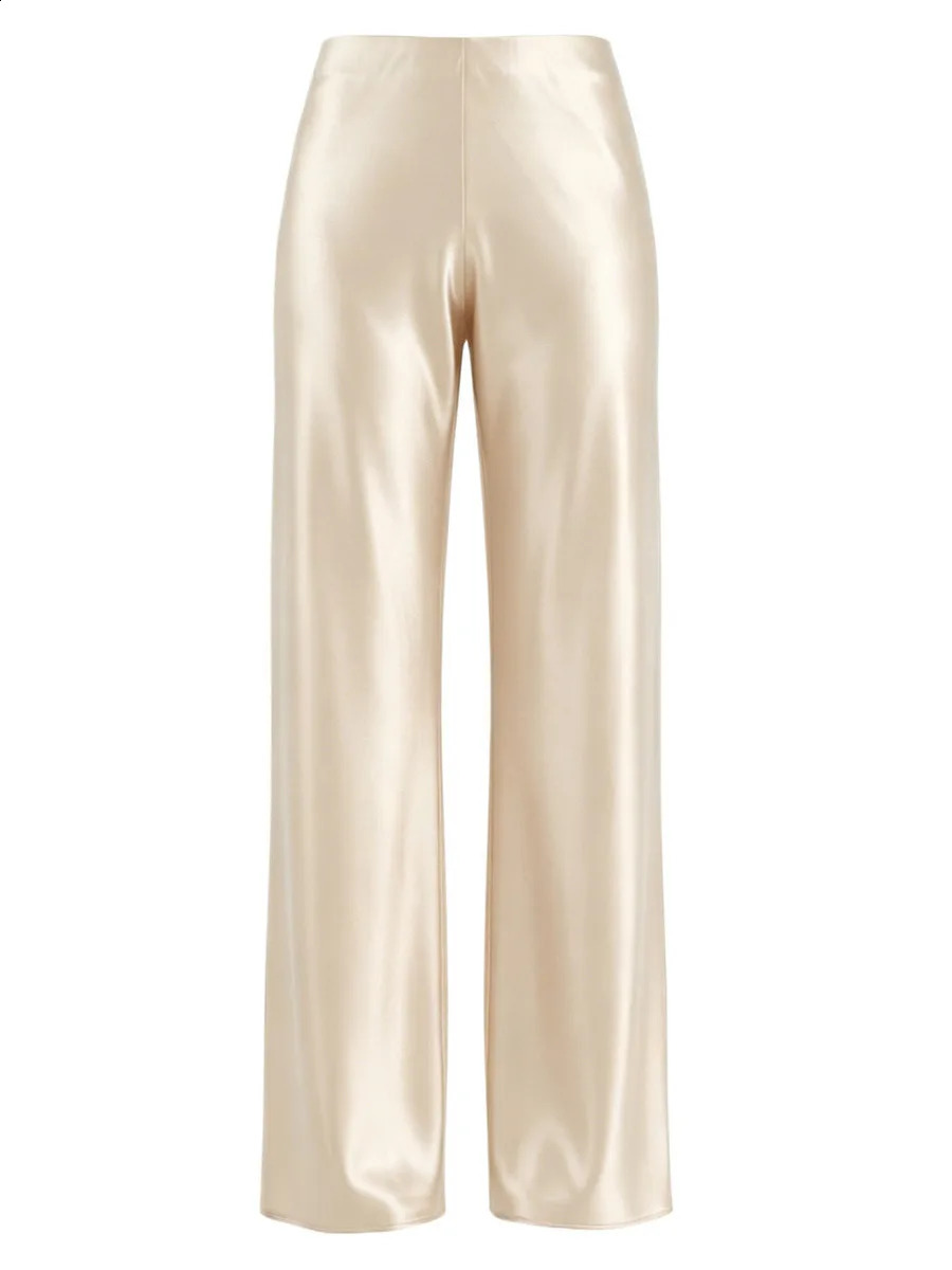 Nel 2026 Pantaloni da donna in raso primavera estate Moda eleganti pantaloni dritti casual a vita alta 26921