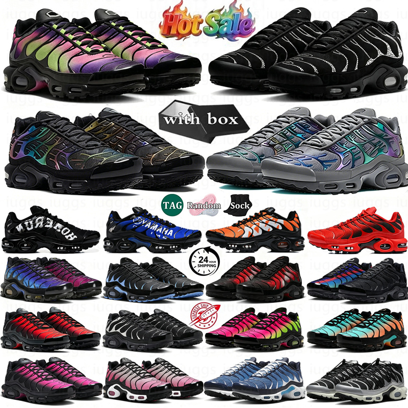 Manchester TN TNS Plus Breathable Outdoor Sneakers for Men and Women - Durable Outdoor Running Shoes Comfortable Black Dark Obsidian Athletic Footwe