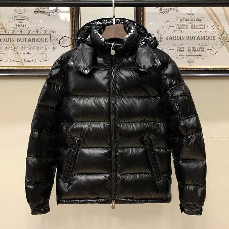 Winter Shiny Brand New Winter Fashion Clothing Hooded Man Jackets Shiny Buffer Bubble Thick Parka Short Male Quilted Padded Coat Q260921