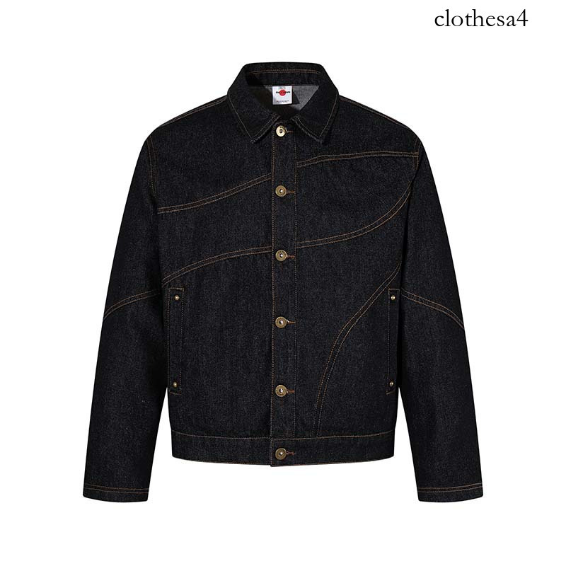 2026 Spring New American Retro Washed Distressed Workwear Denim Men's Trendy Loose Casual Jacket