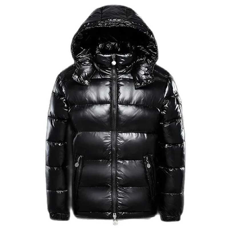 Men Detachable Hat Casual Parka Hooded Coat Winter New Men Solid Parkas White Duck Down Jacket Male Stand Collar Warm Thick Coat Q260921